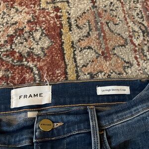 Frame Denim Le High Skinny Crop Jeans - Dark Blue